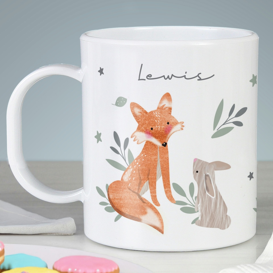 image 1 of Personalised Woodland Animals Mug White