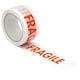 image 2 of 6 Rolls 50mm x 66m Printed Fragile Tape Easy Tear Water Resistant Perfect For Sealing Packages