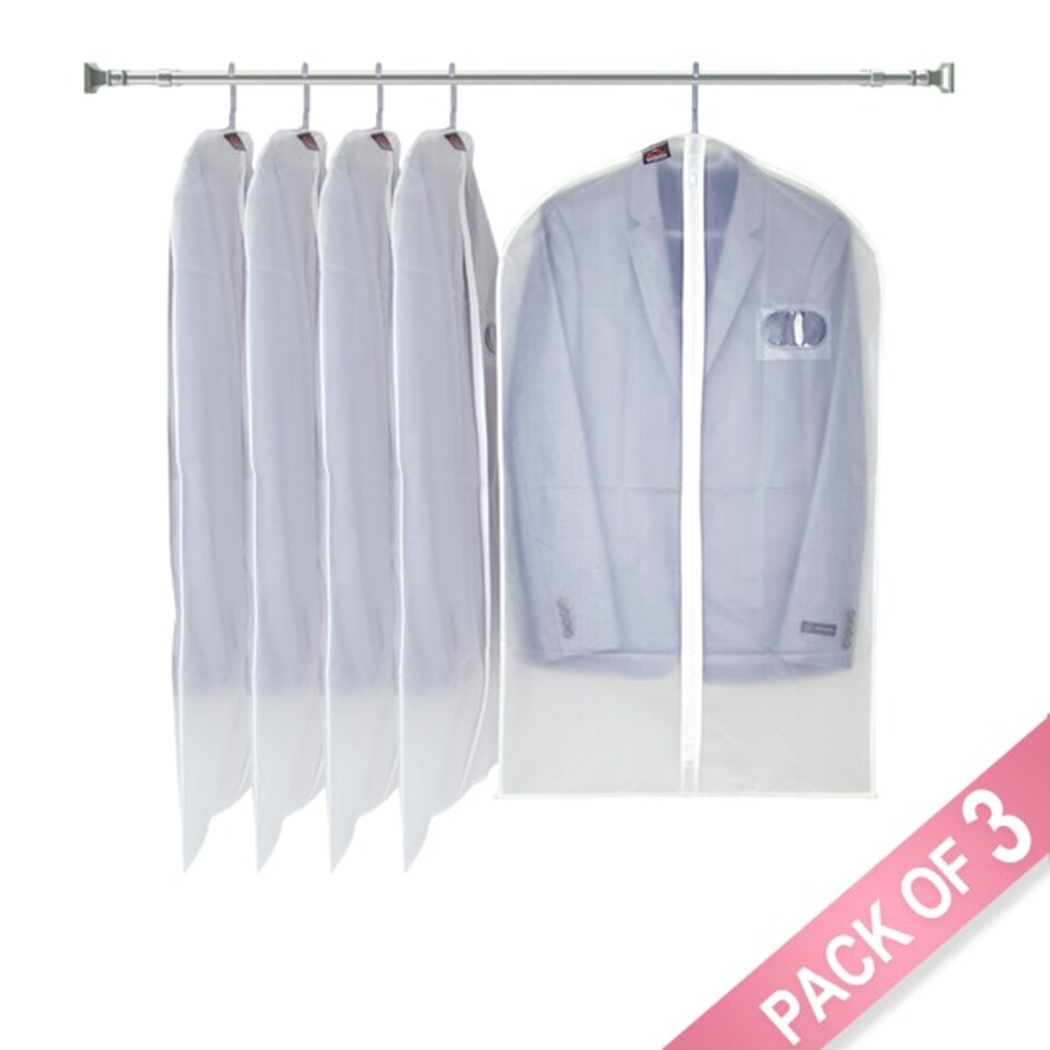 image 1 of 3 x Caraselle Peva Suit Covers (Approx. 99 x 60cms) Clear