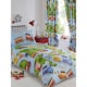 image 1 of Kids Club Train Track Duvet Cover Set - Blue/Green - Single Blue | Single