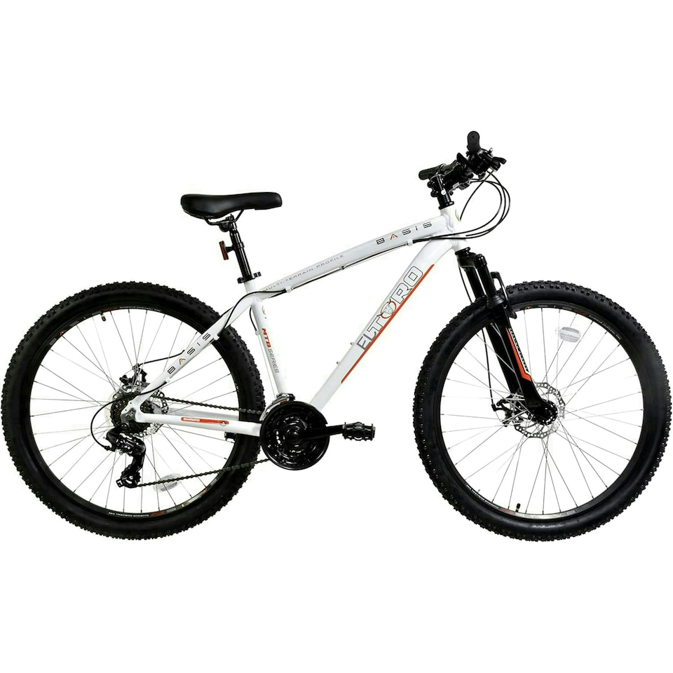 Basis El Toro Hardtail Mountain Bike 27.5In Wheel 17in Frame - White/Red
