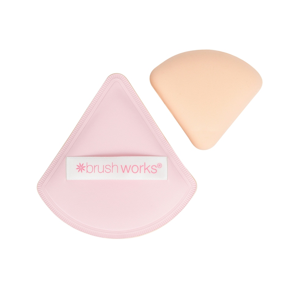 image 1 of Brushworks Triangular Pillow Puff Duo