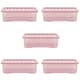 image 1 of Wham Crystal 5 x 32L Stackable Plastic Storage Boxes with Lids Pink