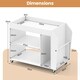 image 2 of COSTWAY Side End Table 3-Tier Bookshelf Rolling Nightstand White