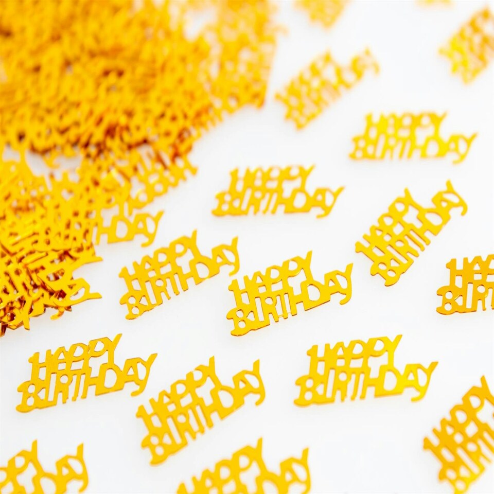 image 1 of of 14g Gold Happy Birthday Confetti