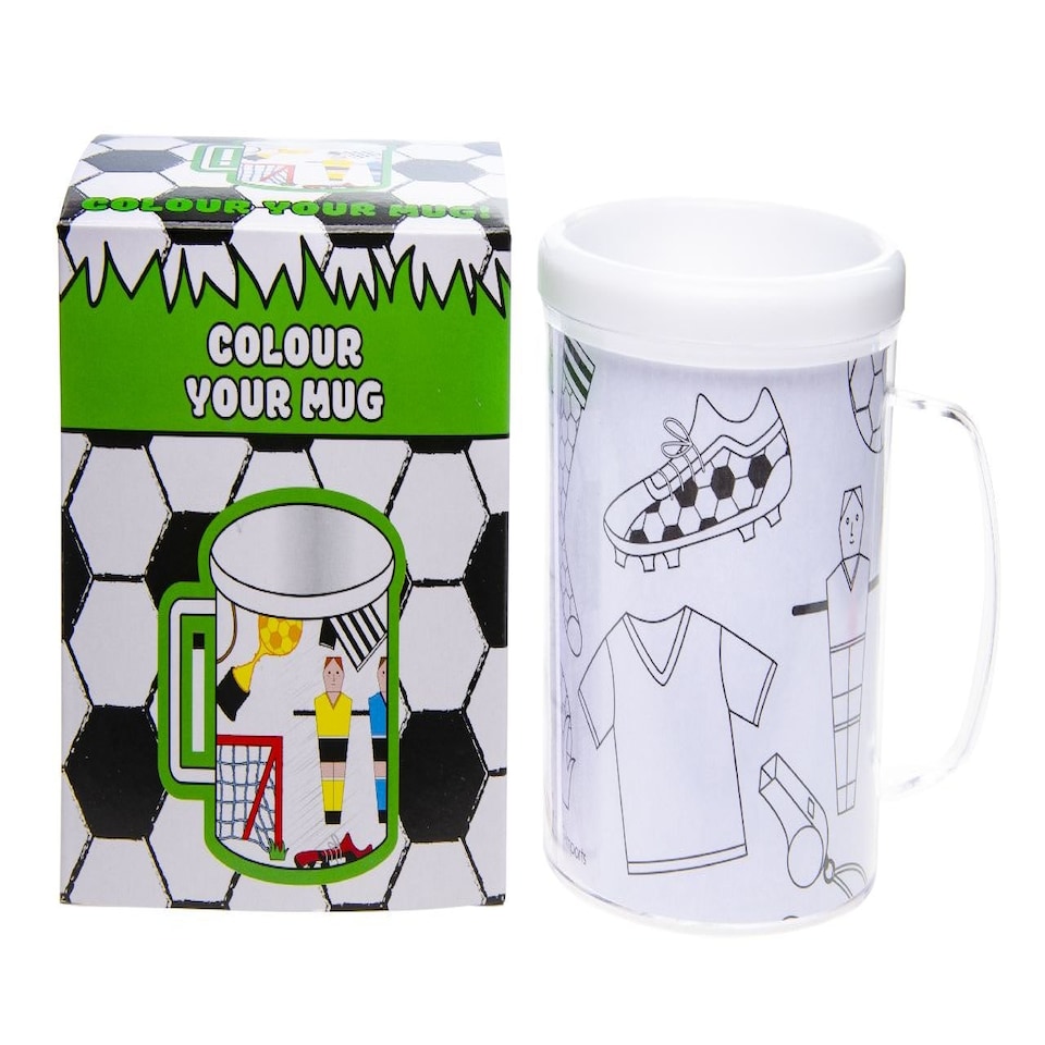 image 1 of Color Your Own Mug | White | Football Theme | 1