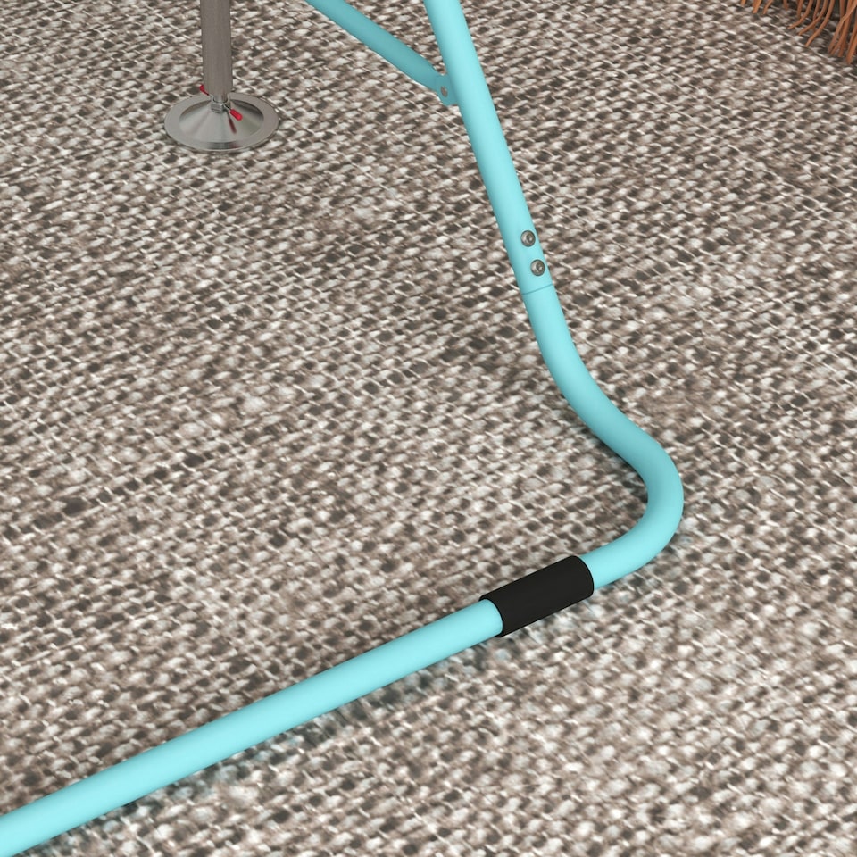image 1 of HOMCOM Kids Gymnastic Bar w/ Adjustable Height, Foldable Training Bar - Blue