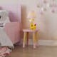 image 3 of Kids Wooden Stool Seat Round Chair Toddlers Kids Small Children Home Nursery | Pink | 1 Pink