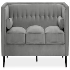 Helia Grey Velvet Sofa Grey