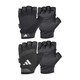 image 2 of Adidas Aeroready Half-Finger Performance Gloves — Dark Blue, Size M | Blue | Dark Blue | M