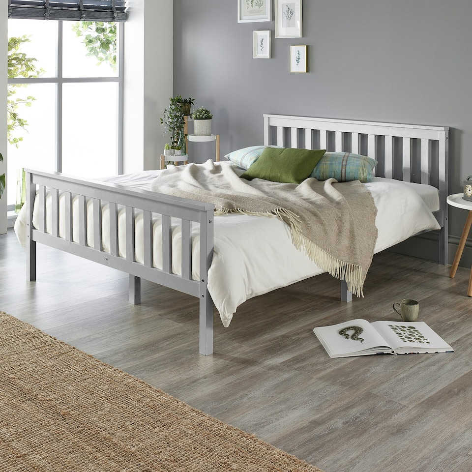 image 1 of Atlantic Bed Frame in Grey, size King