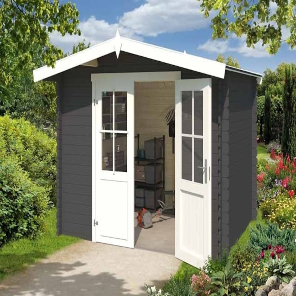 image 1 of Baltimore-Log Cabin, Wooden Garden Room, Timber Summerhouse, Home Office - L324 x W290 x H222.3 cm Brown