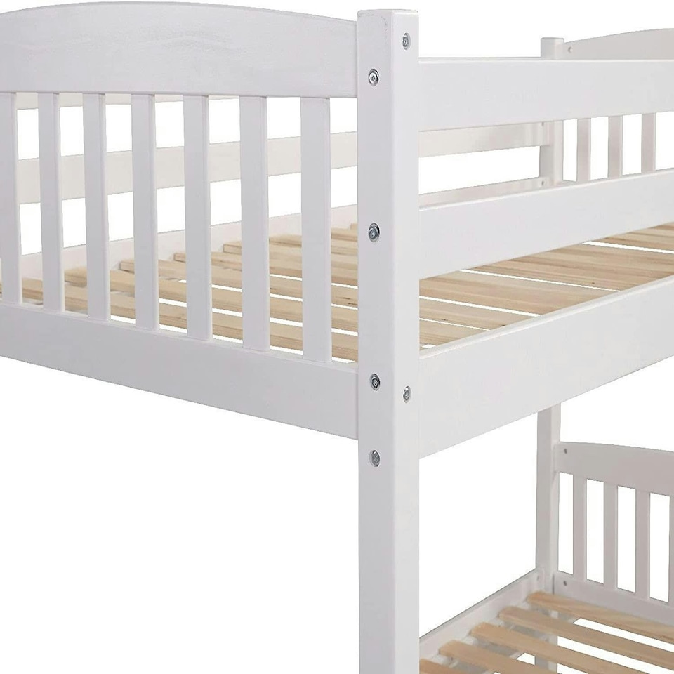 image 1 of Bunkbed Kids white 3ft single wooden bunk bed childrens bedroom furniture