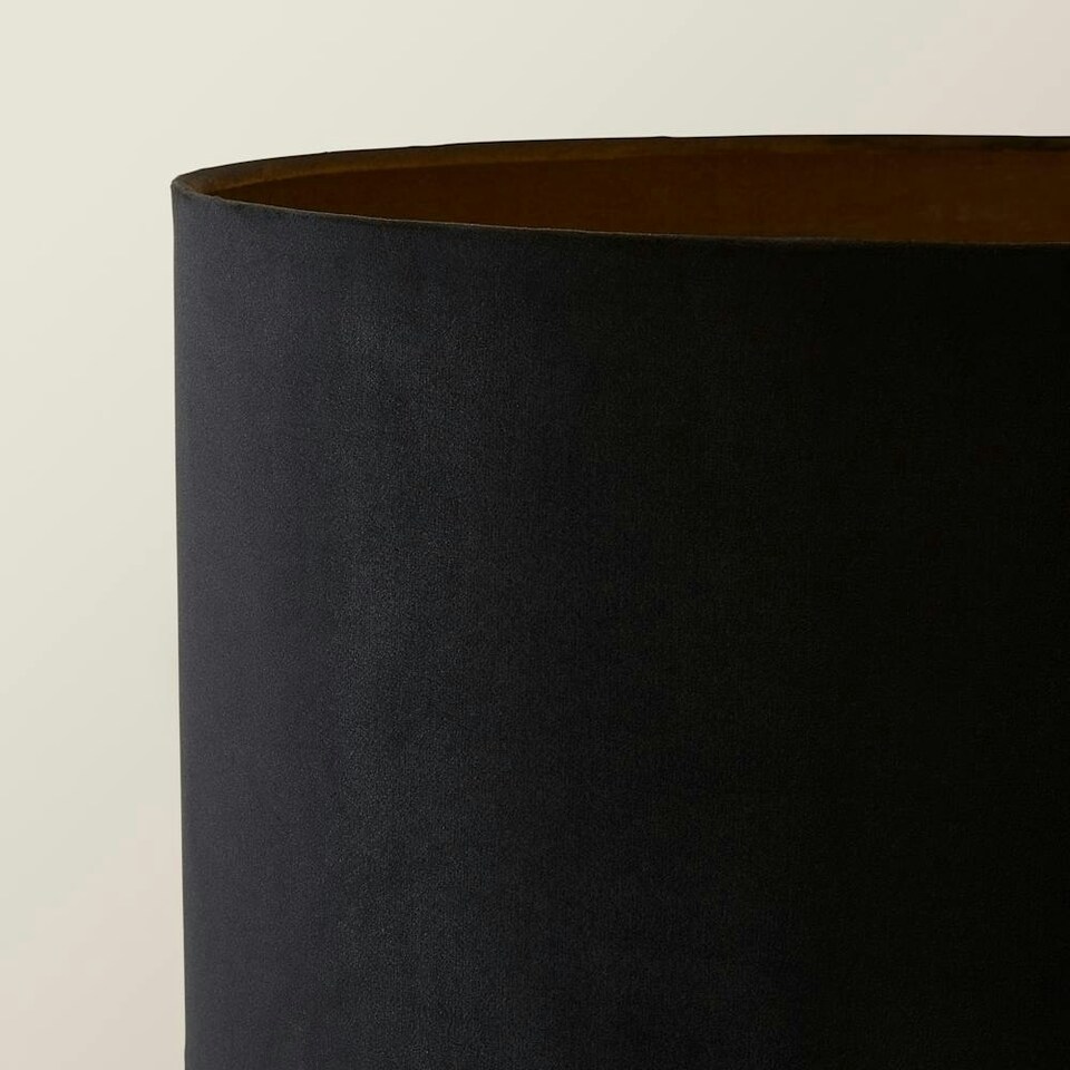 image 1 of ValueLights Charlie Chrome Floor Lamp Black Shade & Bulb