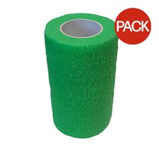 Shires Horses Cohesive Bandages (Pack of 12) - Lime Green - 2m x 10cm