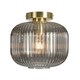 image 1 of BHS Lyna 1 Light Flush Ceiling Light, Satin Brass