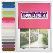 Blackout Roller Blind 60cm Wide x 210cm Long | Pink | Fuchsia