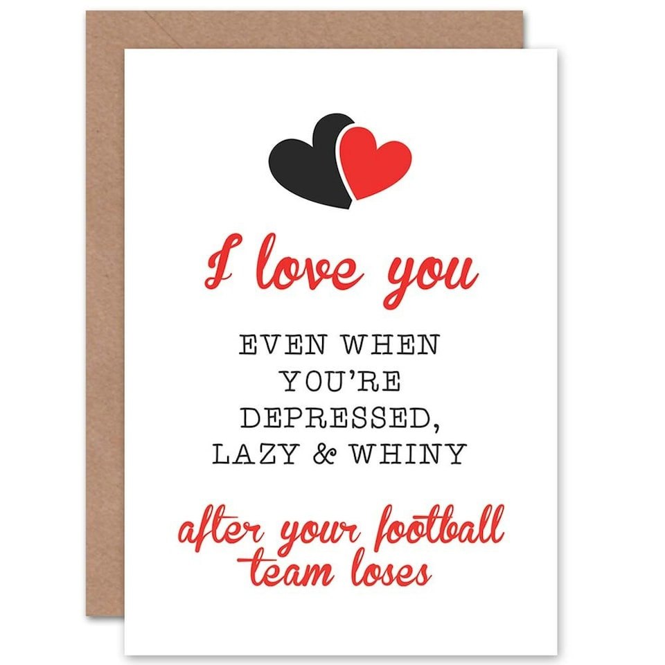 image 1 of Love You Football Partner Anniversary Love Valentines Day Card