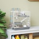 image 2 of PawHut 3-Tier Hamster Cage, Gerbil Cage for Dwarf Hamsters, 45 x 30 x 45 cm | Grey