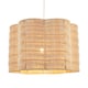 image 1 of Classic Scallop Edged Natural Rattan Wicker Pendant Lighting Shade Brown