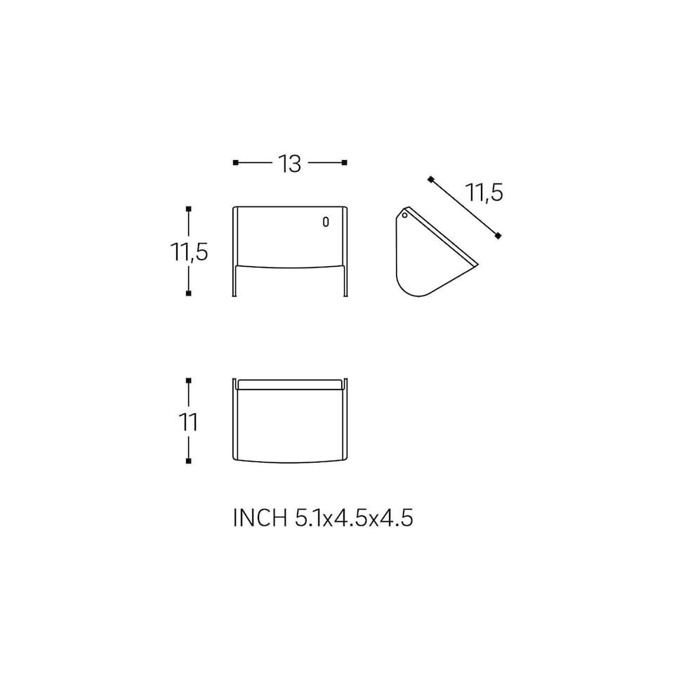 image 1 of COSMIC Toilet roll holder, Black Matt, Wall-mounted, 11,5 cm. Collection BWC