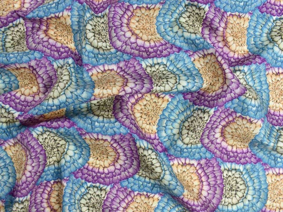 Storrs London Blue & Purple Egyptian Cotton Lawn Dressmaking Fabric, 148cm / 58" Wide - per metre