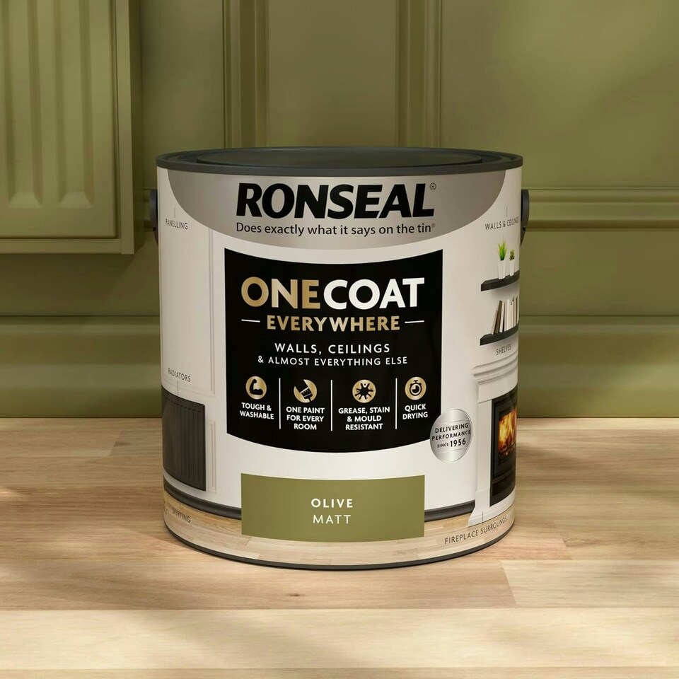 image 1 of Ronseal One Coat Everywhere Paint Olive Matt 2.5L