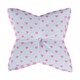 image 1 of Homescapes Pink Hearts Star Floor Cushion Pink