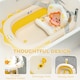 image 7 of AIYAPLAY Foldable Baby Bath Tub Set with Bath Cushion, Wash Basin, Yellow