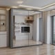 image 2 of Sliding wardrobes 4U Modern Full Mirror Sliding Door Wardrobe Multi Size & Color Options - 120cm Grey | 120cm