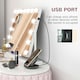 image 4 of HOMCOM Hollywood Dimmable Lighted Makeup Mirror with Magnifier, USB Port