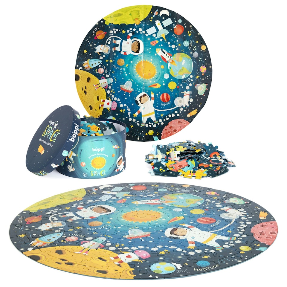 image 1 of boppi 150 Piece Round Jigsaw Puzzle - Space