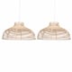 image 1 of Set of 2 Katrina - Rattan Dome Pendant Lightshades | Cream | Large | 2