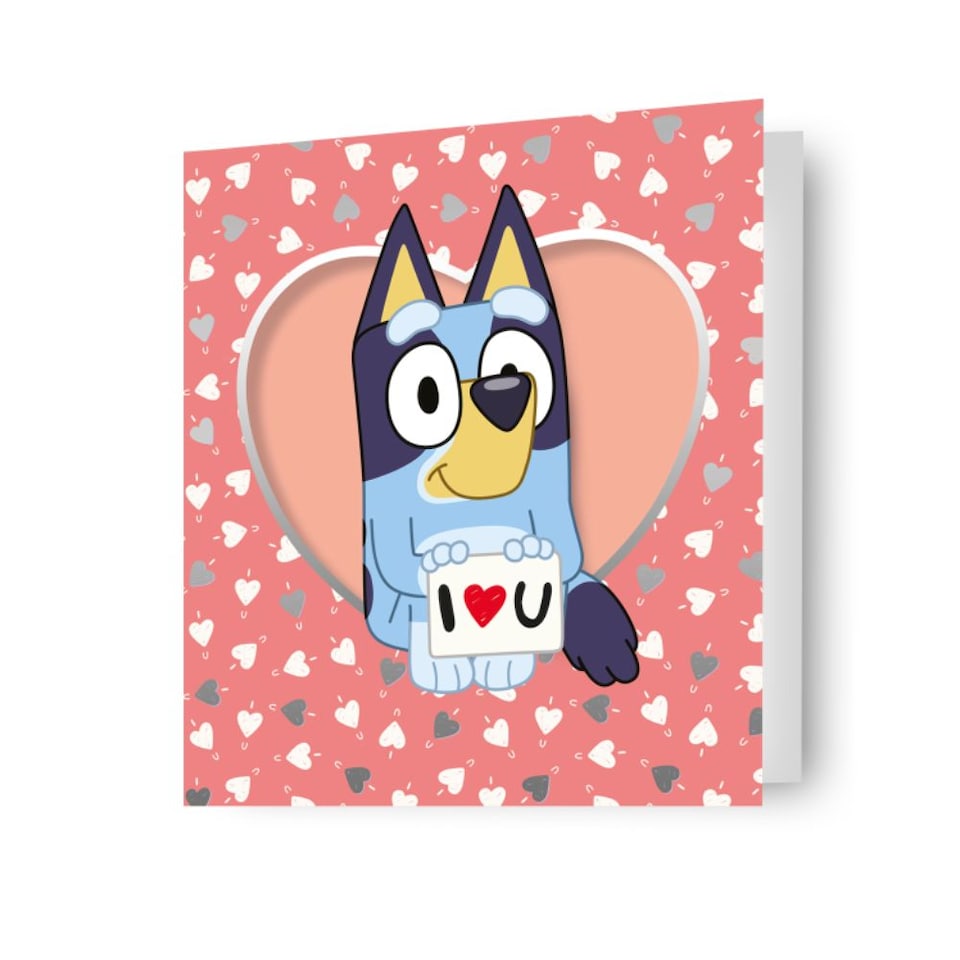 image 1 of BLUEY 'I LOVE YOU' VALENTINE'S DAY CARD