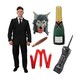 image 1 of 6 Piece Wolf Costume Set | Multi | XL