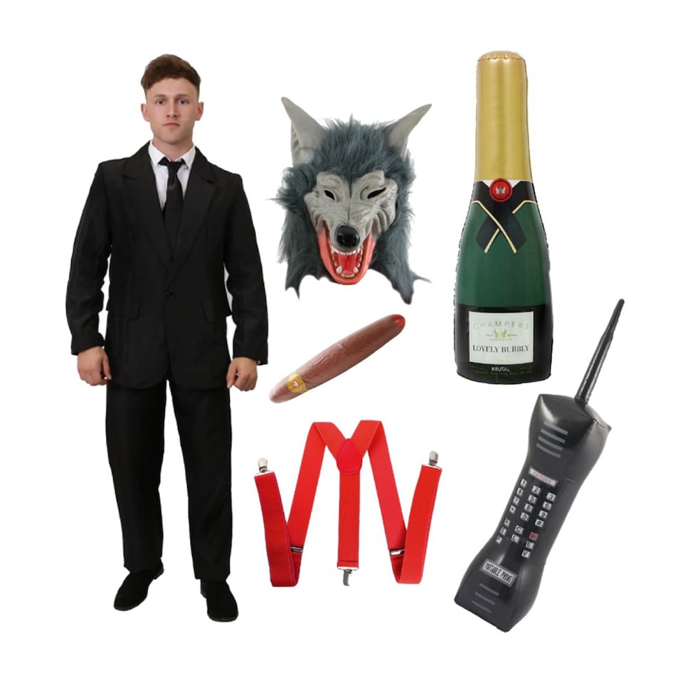 image 1 of 6 Piece Wolf Costume Set | Multi | XL