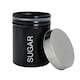 image 4 of Harbour Housewares Black Round Metal Kitchen Sugar Canister Kitchen Caddy Kitchen Storage Containers Canisters