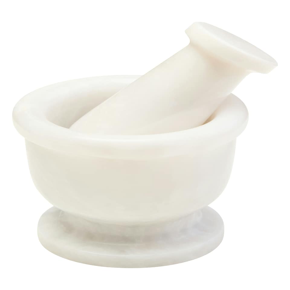 image 1 of Marmore White Marble Mortar And Pestle