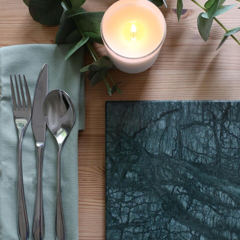 image 1 of Argon Tableware Rectangle Marble Chopping Board - 30cm x 20cm - Green | Green | Green