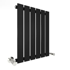 Radiator Single Panel 600x408mm Flat Panel Vertical Column Radiator | Black | 1