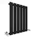 image 1 of Radiator Single Panel 600x408mm Flat Panel Vertical Column Radiator | Black | 1