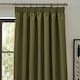 image 3 of furn. Dawn Blackout Olive Pencil Pleat Curtains 168 x 137cm Multi