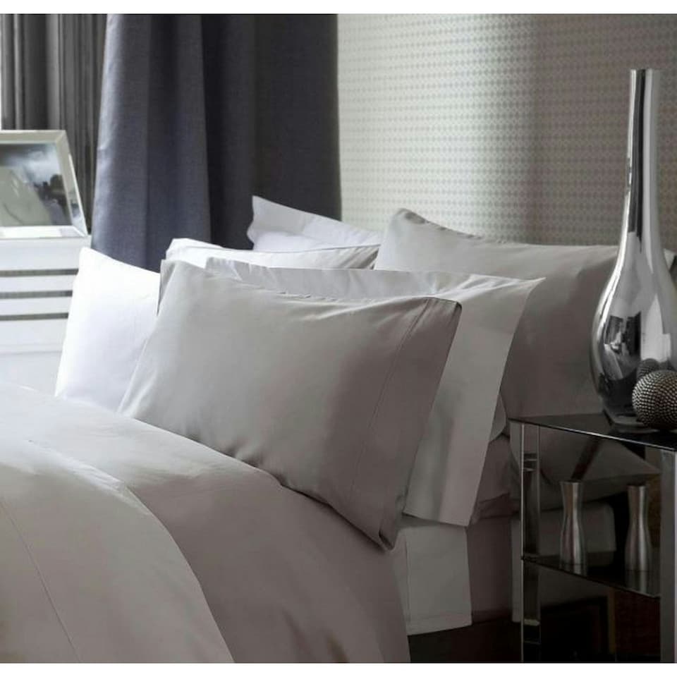 image 1 of Belledorm Premium Blend 500 Thread Count Fitted Sheet - White - Double