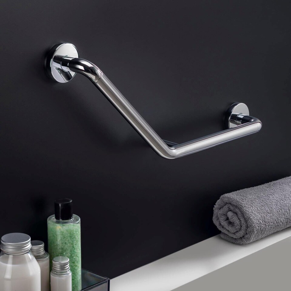 image 1 of COSMIC Grab rail 49cm, Elbow shape, Matt Black up to 150kg, ARCHITECT Collection