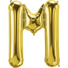 Realmax M Foil Balloon - Gold - One Size