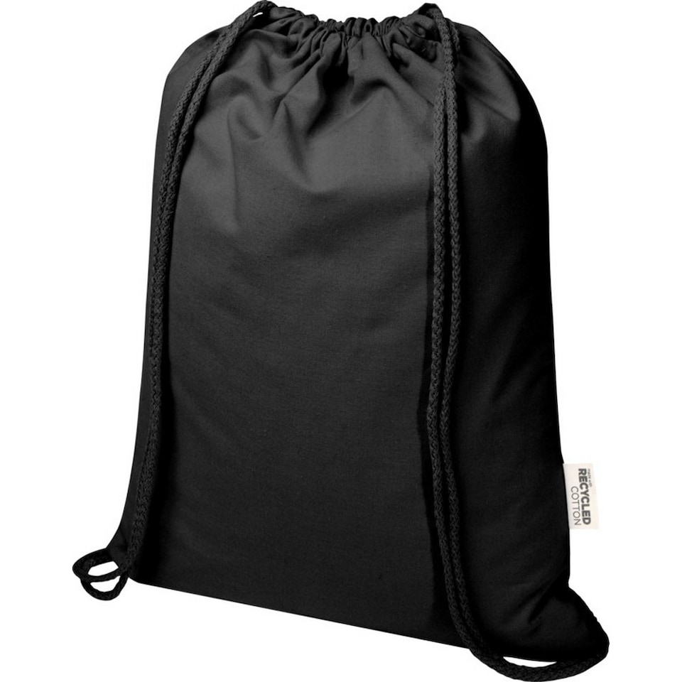 image 1 of Floso Oregon Recycled 5L Drawstring Bag | Black | Solid Black | One Size | 1
