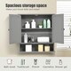 image 8 of COSTWAY Wall Mounted Bathroom Mirror Cabinet Storage Grey Grey