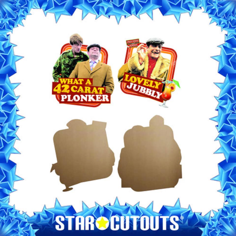 image 1 of What a 42-Carat Plonker and Lovely Jubbly Only Fools and Horses Wall Art Cardboard Cutouts 55cm - Pack of 2