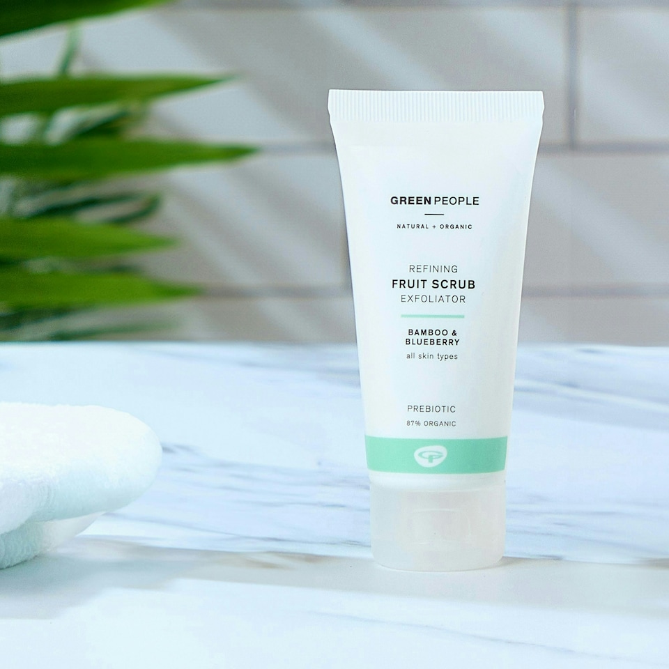 image 1 of Green People Fruit Scrub Exfoliator - For All Skin Types - Paraben & Alcohol Free - Cruelty Free & Vegan, 50ml