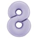 image 1 of Satin Lilac Number 8 Giant Foil Helium Balloon 102cm / 40 in